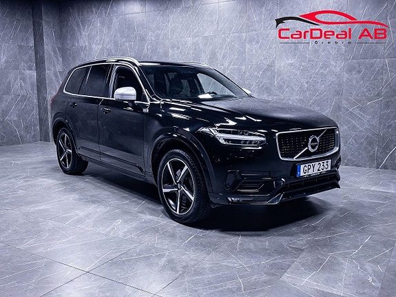 Volvo XC90 D5 AWD 7-Sits R-Design B&W HUD Kamera CarPlay Navi Drag