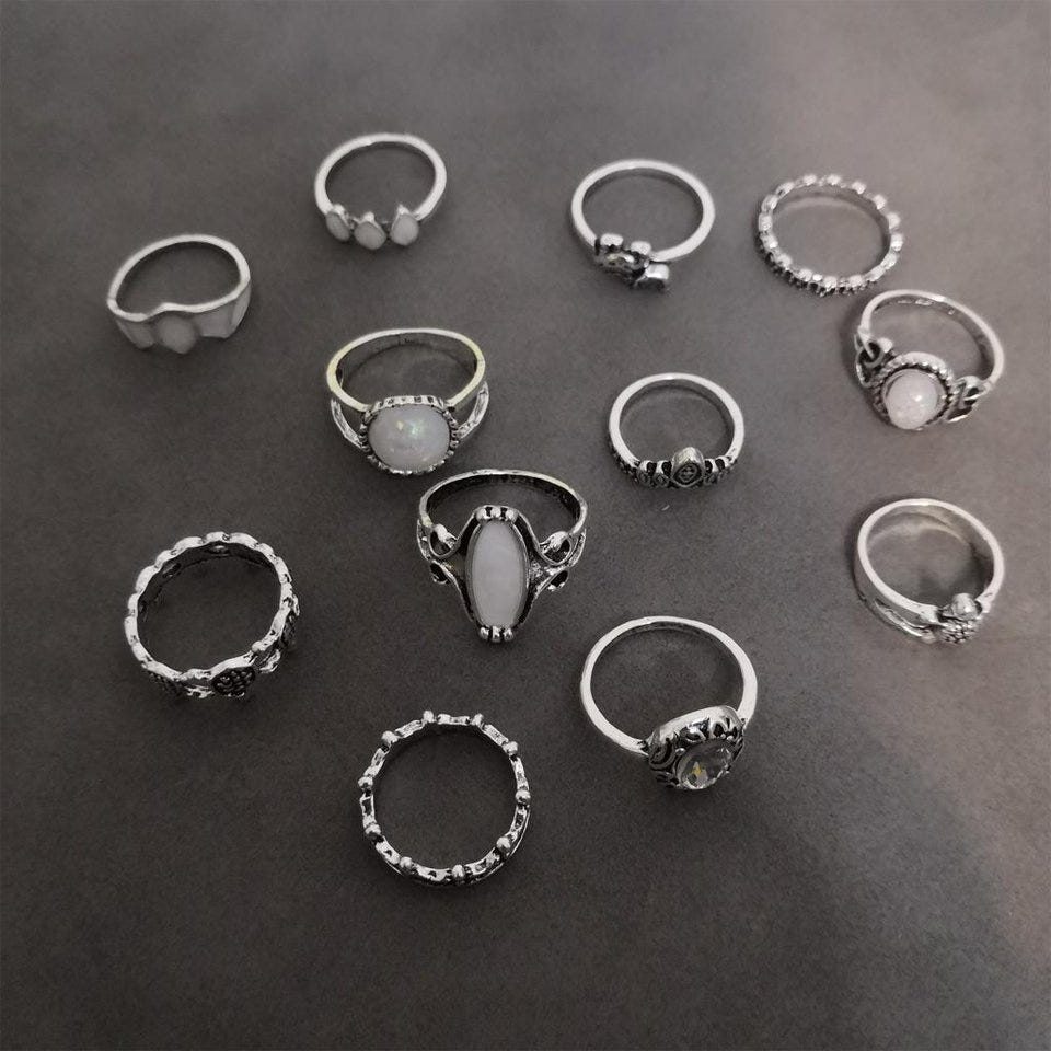 12 st Vintage Ringar