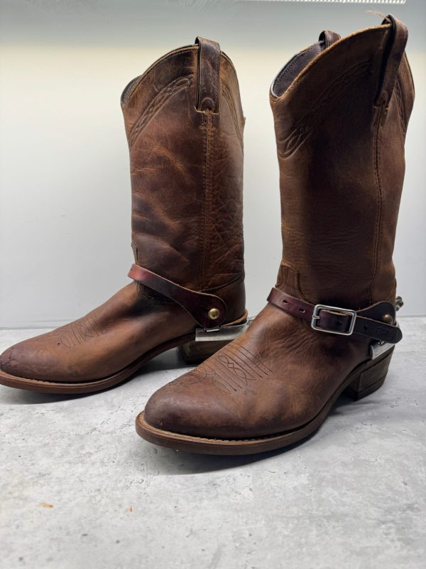Westernboots i läder stl 44 bruna