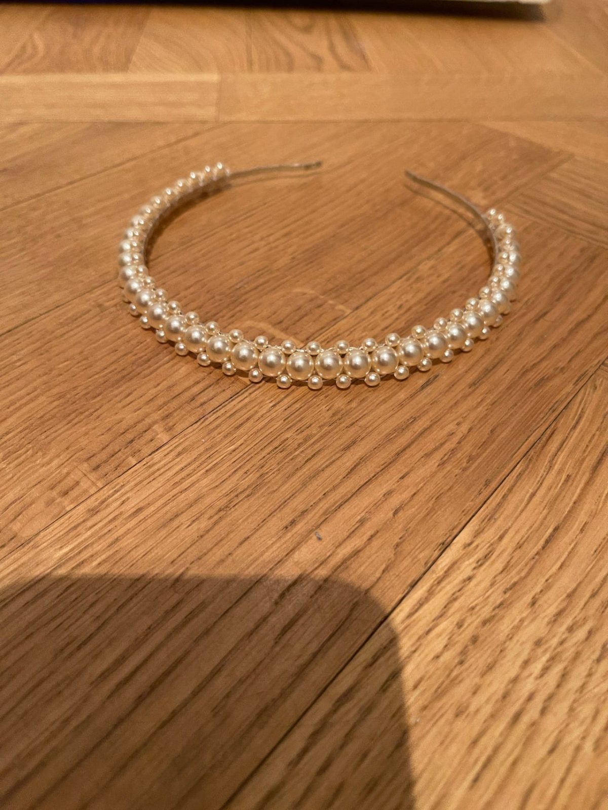diadem pärlor dubbla rader stora små