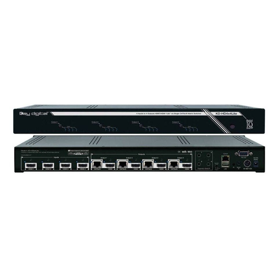 Key Digital KD-HD4x4Lite - Pro HDMI-matrixswitch