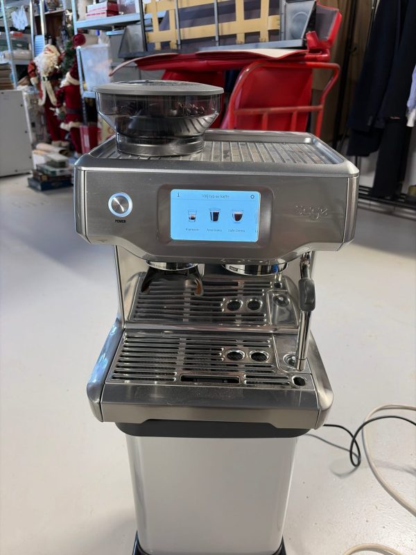 Sage espressomaskin med inbyggd kvarn rostfri