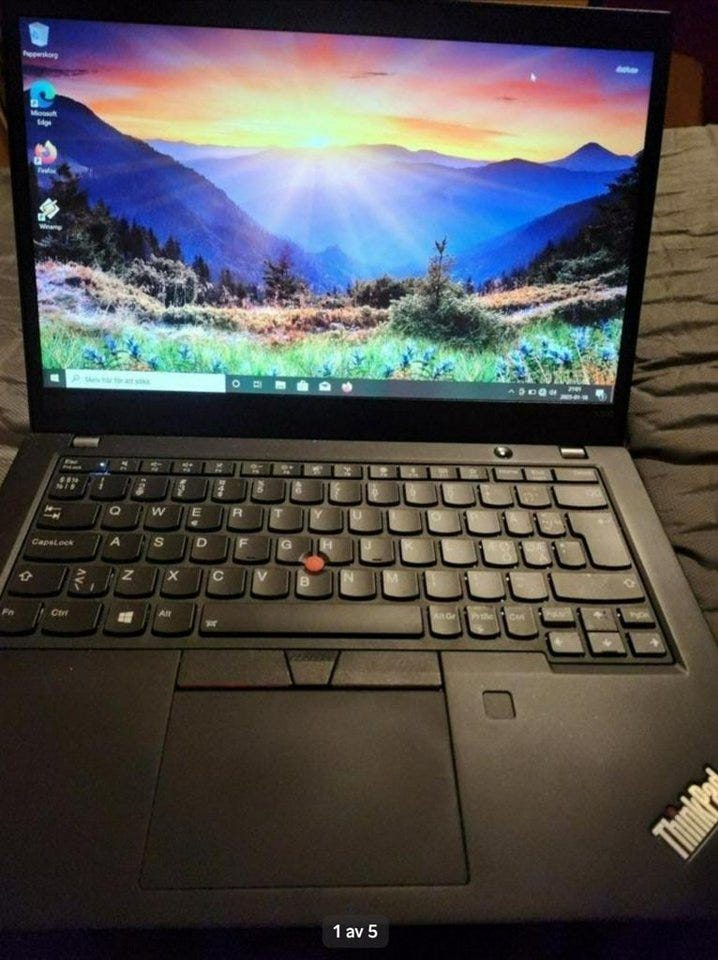Lenovo Thinkpad X390, 13,3Tum, i5-8365U, 8/256GB, 4G Modem