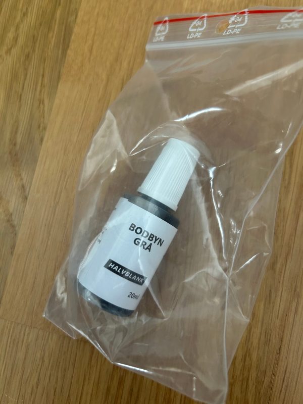 Halvblank bättringsfärg Bodbyn IKEA grå 20 ml
