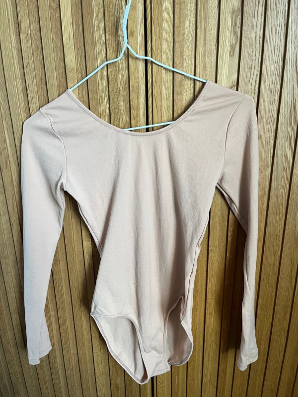 Beige body långärmad stl M