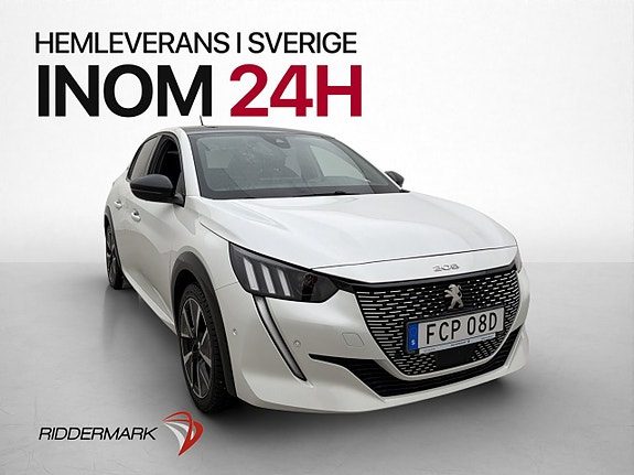 Peugeot e-208 136hk 50 kWh GT Kamera Värmepump CarPlay Navi