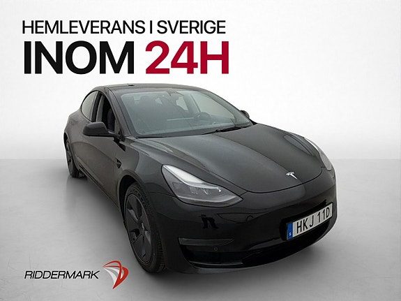 Tesla Model 3 Long Range AWD 498hk Autopilot Pano Sv-Såld