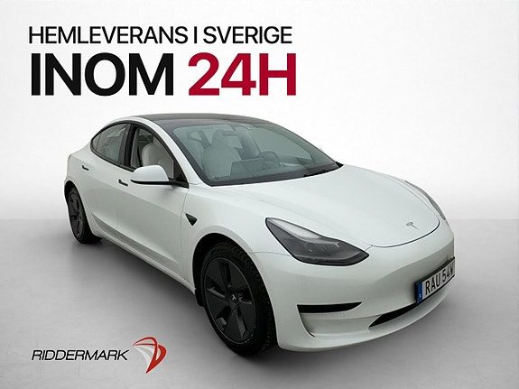 Tesla Model 3 Standard Range Värmepump Läder Panorama MOMS